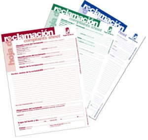 hoja de reclamaciones